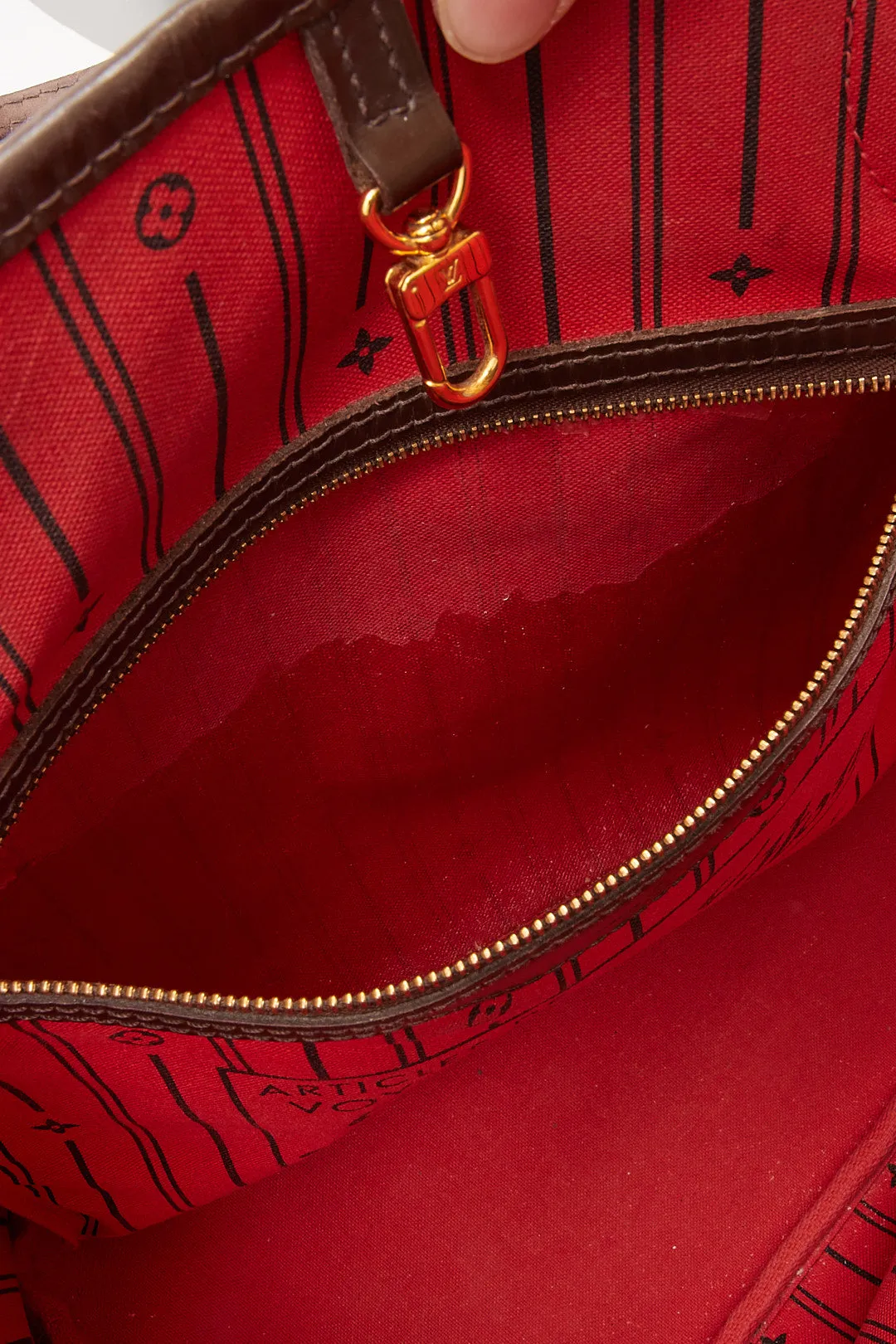 Louis Vuitton Damier Ebene Canvas Neverful MM Tote Bag