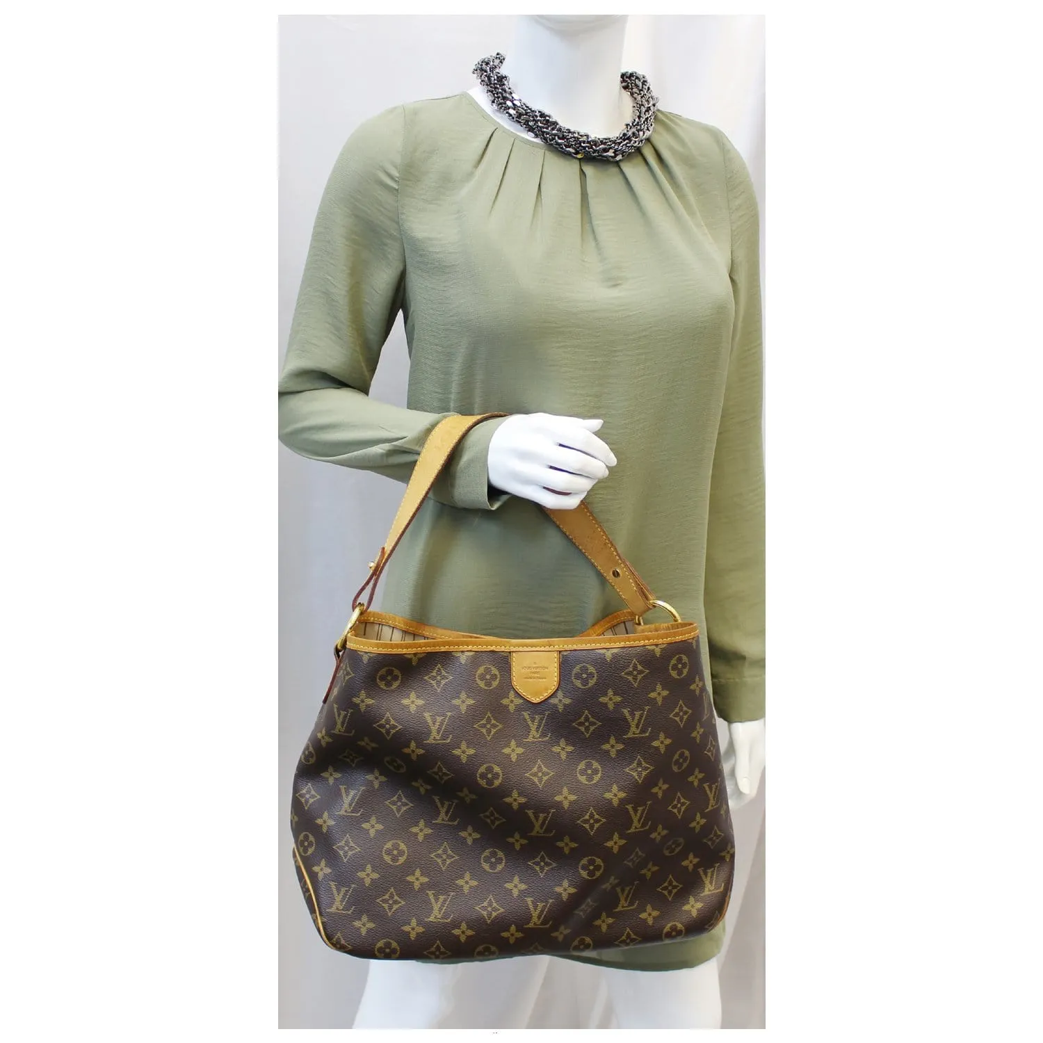 LOUIS VUITTON Delightful PM Monogram Canvas Shoulder Hobo Bag