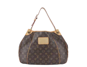 LOUIS VUITTON GALLERIA PM MONOGRAM CANVAS HOBO BAG GOLD HARDWARE WITH DUST COVER