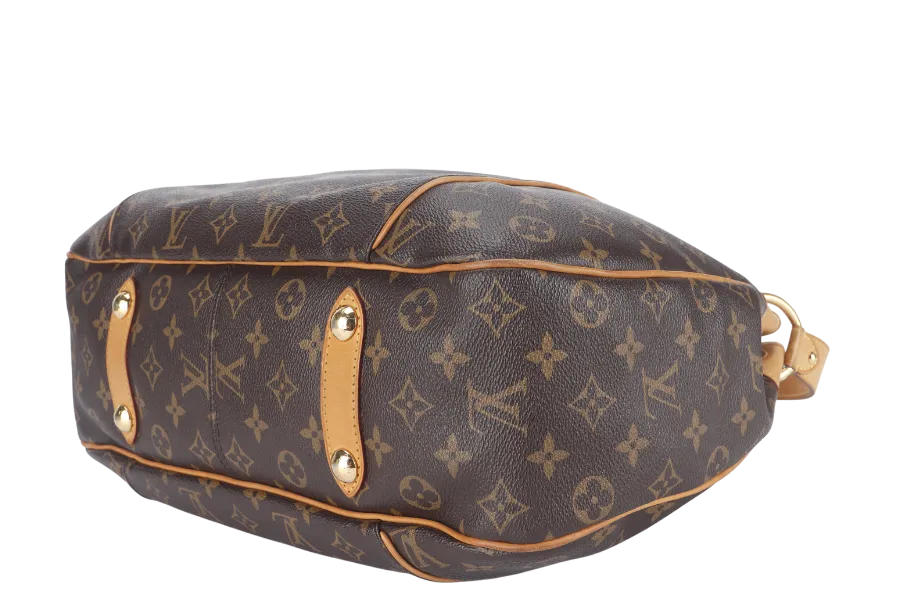 LOUIS VUITTON GALLERIA PM MONOGRAM CANVAS HOBO BAG GOLD HARDWARE WITH DUST COVER