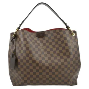 LOUIS VUITTON Graceful MM Damier Ebene Shoulder Bag Brown