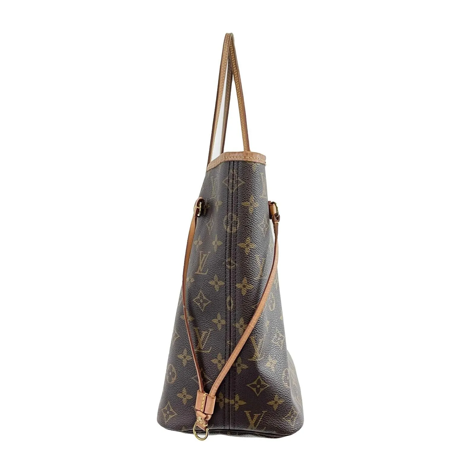 Louis Vuitton - LV Neverfull MM - Brown Monogram Tote w/ Pouch
