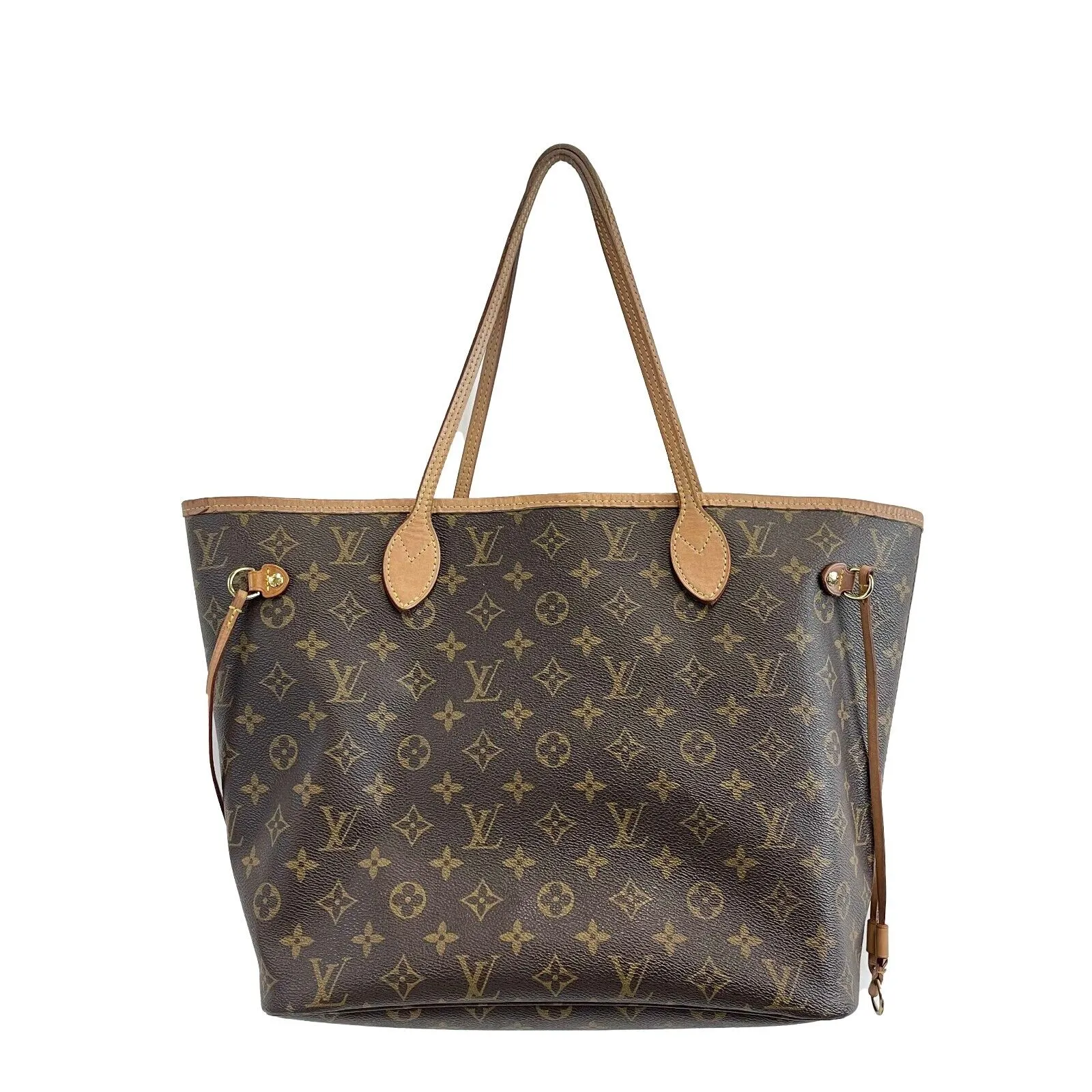Louis Vuitton - LV Neverfull MM - Brown Monogram Tote w/ Pouch