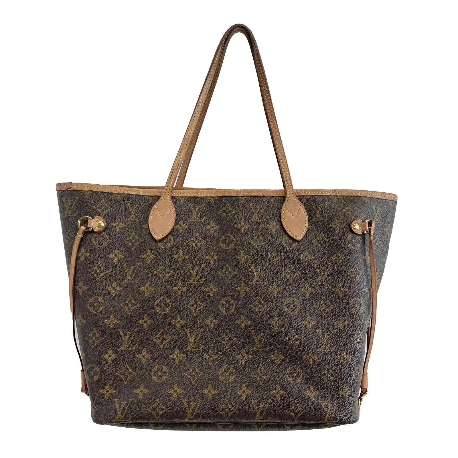 Louis Vuitton - LV Neverfull MM - Brown Monogram Tote w/ Pouch
