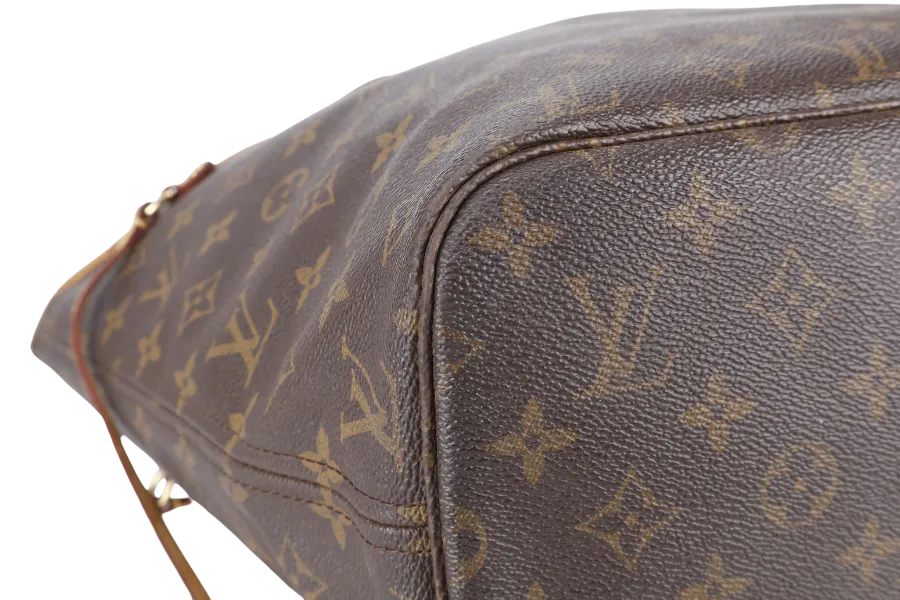 LOUIS VUITTON NEVERFULL M46975 MONOGRAM CANVAS GOLD HARDWARE NO DUST COVER