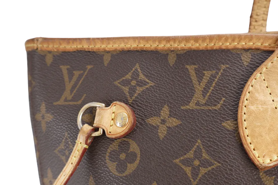 LOUIS VUITTON NEVERFULL M46975 MONOGRAM CANVAS GOLD HARDWARE NO DUST COVER