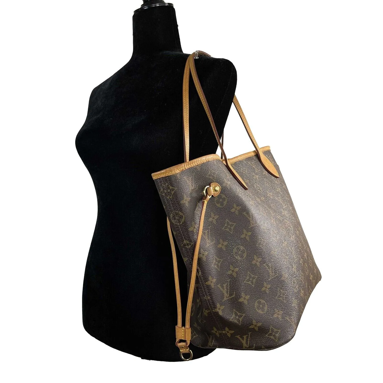 Louis Vuitton - Pristine LV Neverfull MM - Brown Monogram Canvas Tote - FULL KIT