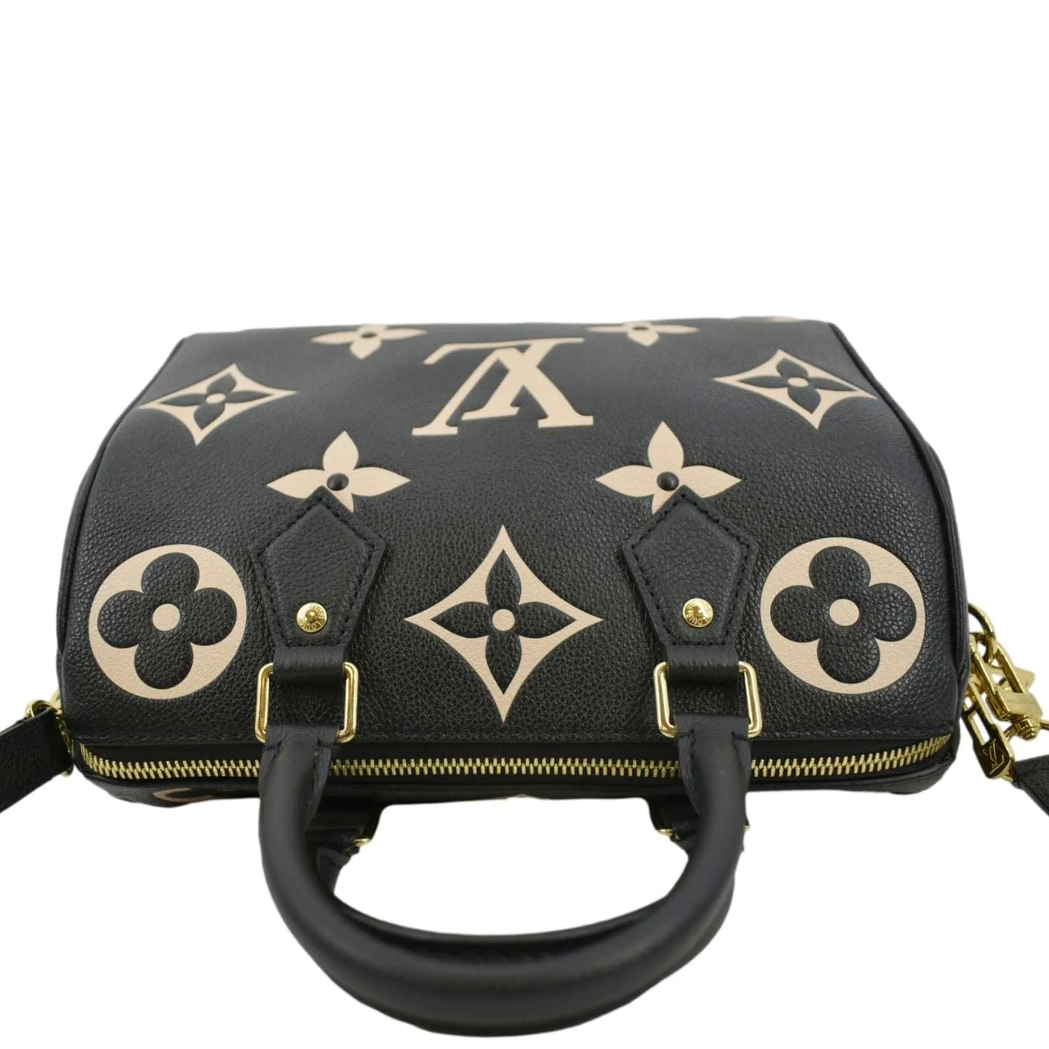 LOUIS VUITTON Speedy 25 Bandouliere Monogram Empreinte Leather Crossbody Bag Bicolor