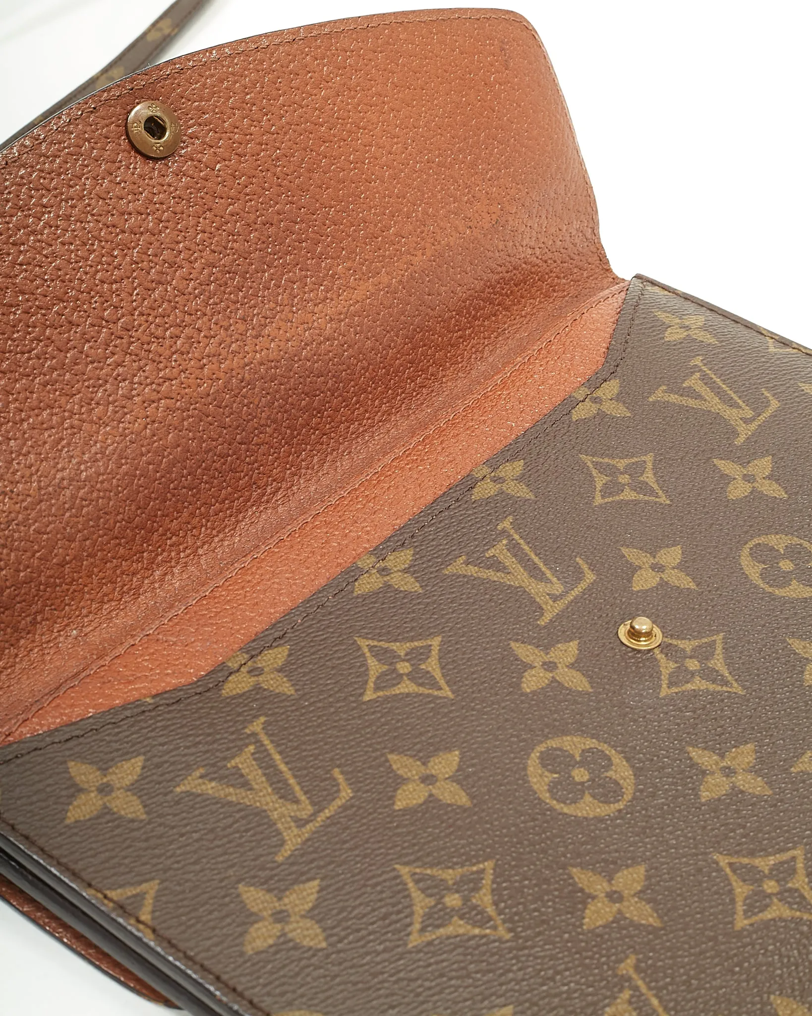 Louis Vuitton Vintage Monogram Canvas Rabbat Double Pochette Shoulder Bag