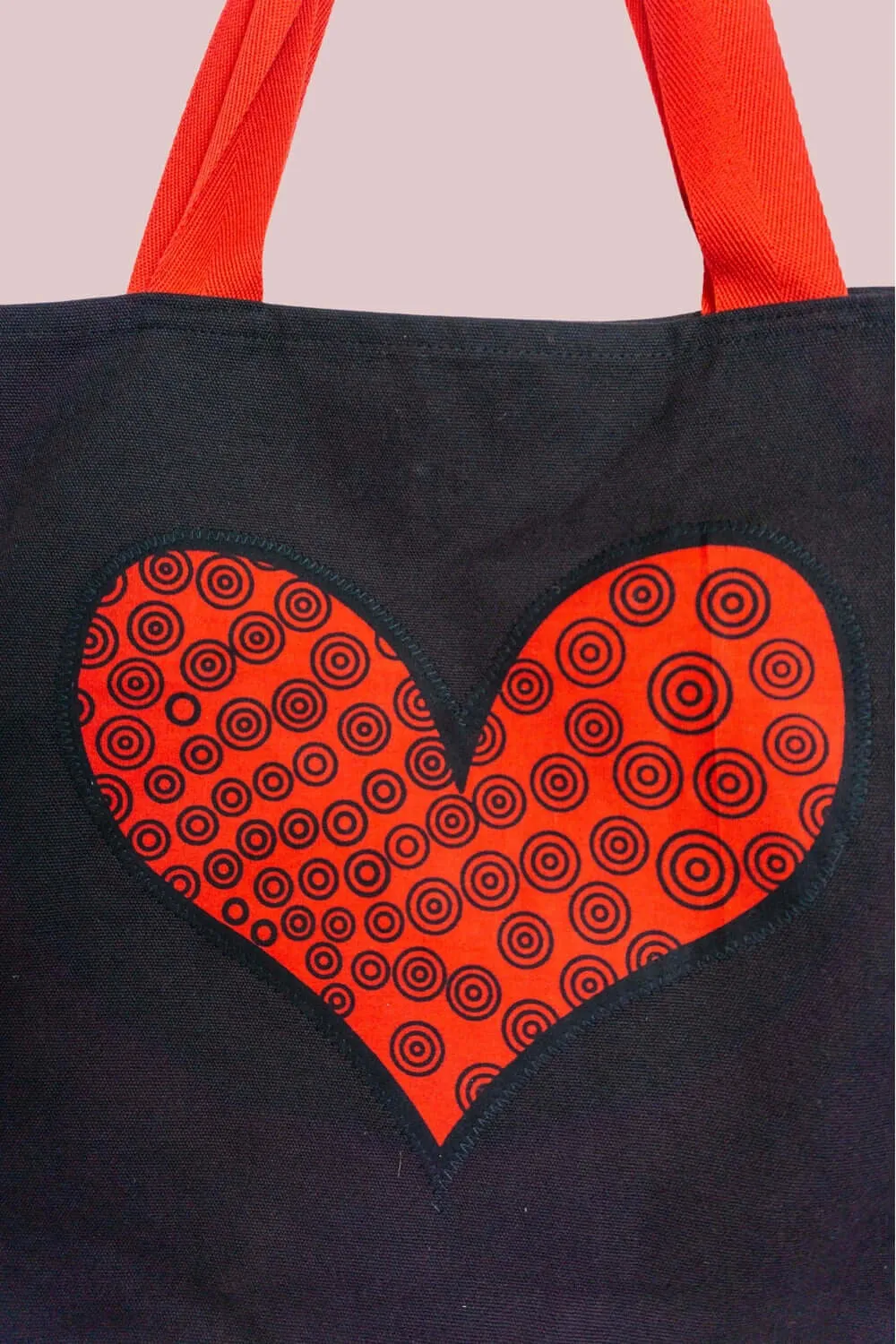 Love Ya Black Ankara Tote Bag
