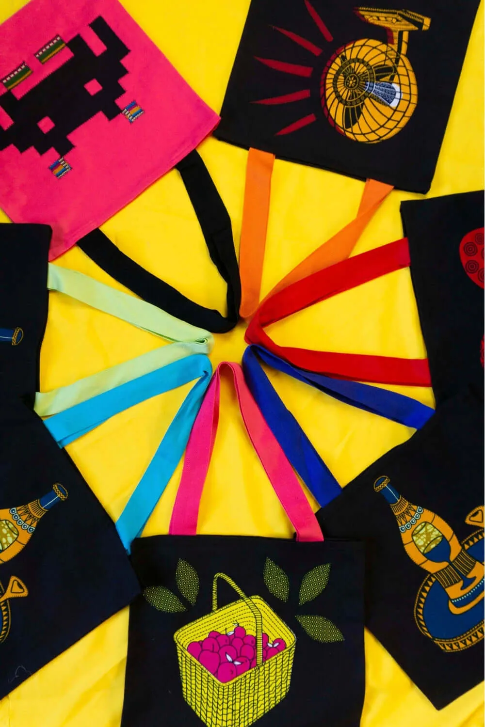 Love Ya Black Ankara Tote Bag