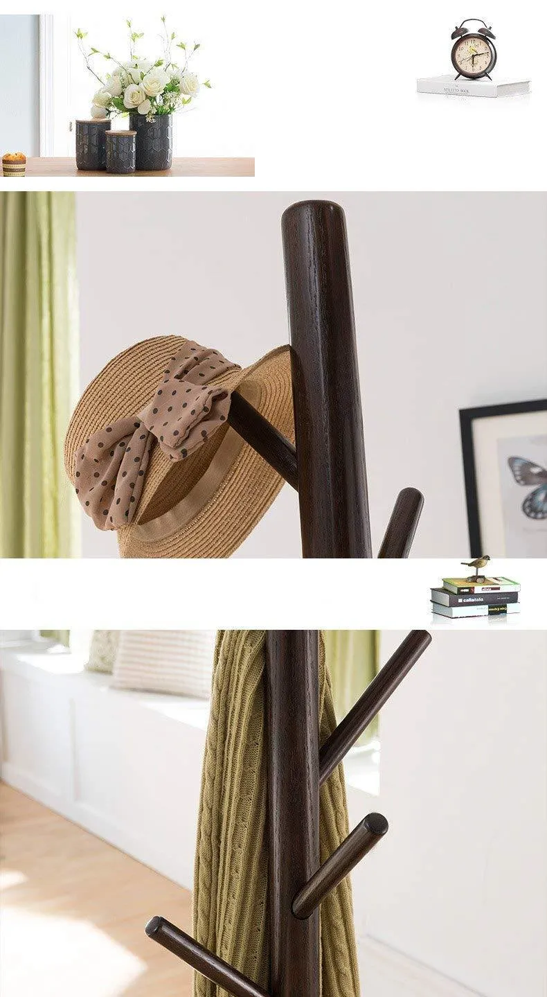 LUHEN Pure Solid Wood Hanger Floor Red Oak Hanging Clothes Rack Bedroom American Minimalist niture