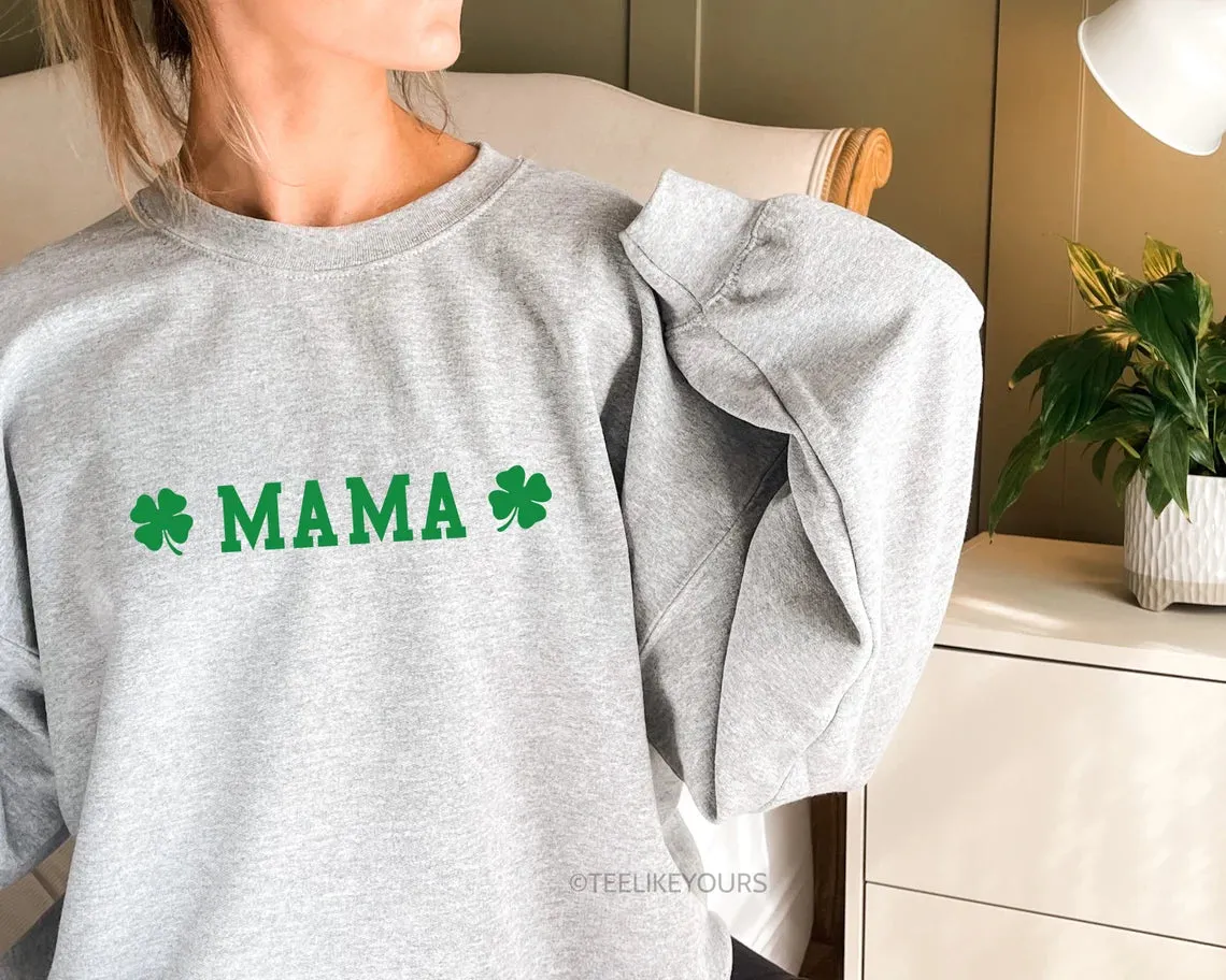 Mama & Mini St Patricks Sweater. Matching Mommy and Me Outfit, Shamrock Sweatshirt, Mom and Baby St Patricks Day Sweatshirt, Kids St Patrick
