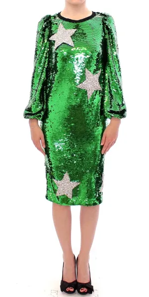 Masterpiece green sequined crystal swarovski dress