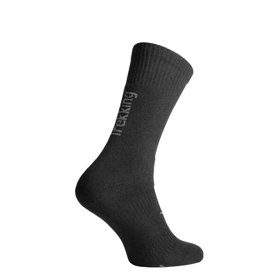 Men's Demiseason Trekking Socks "Middle", Black