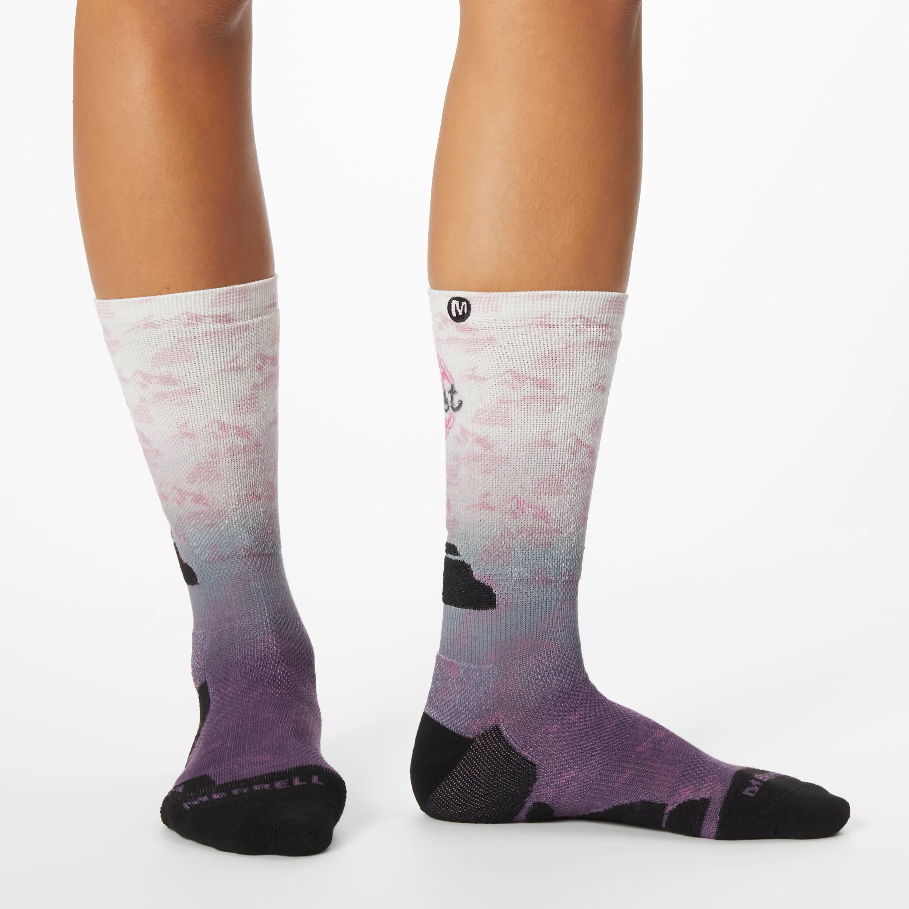Merrell Tonal Printed Performance Crew Socks