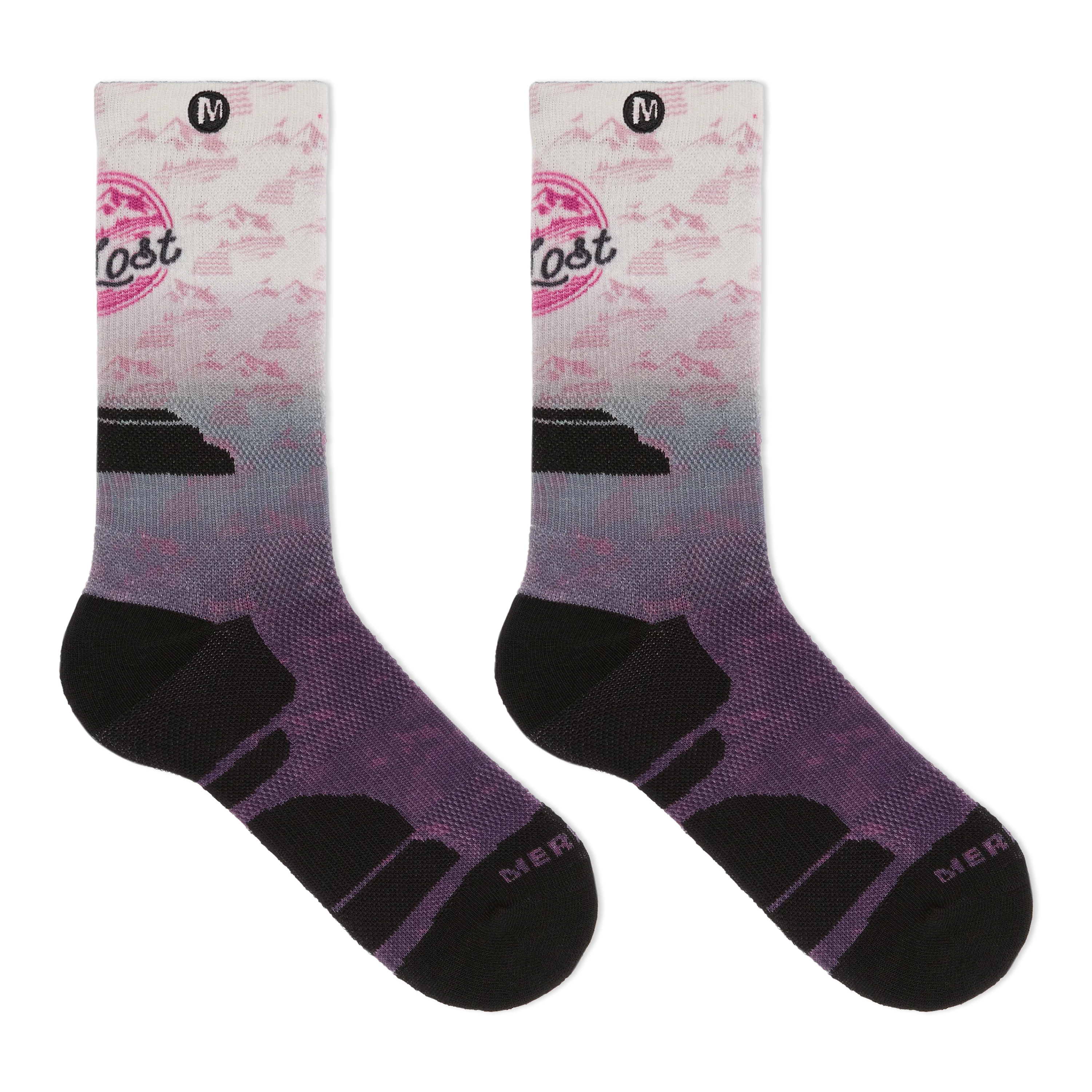 Merrell Tonal Printed Performance Crew Socks
