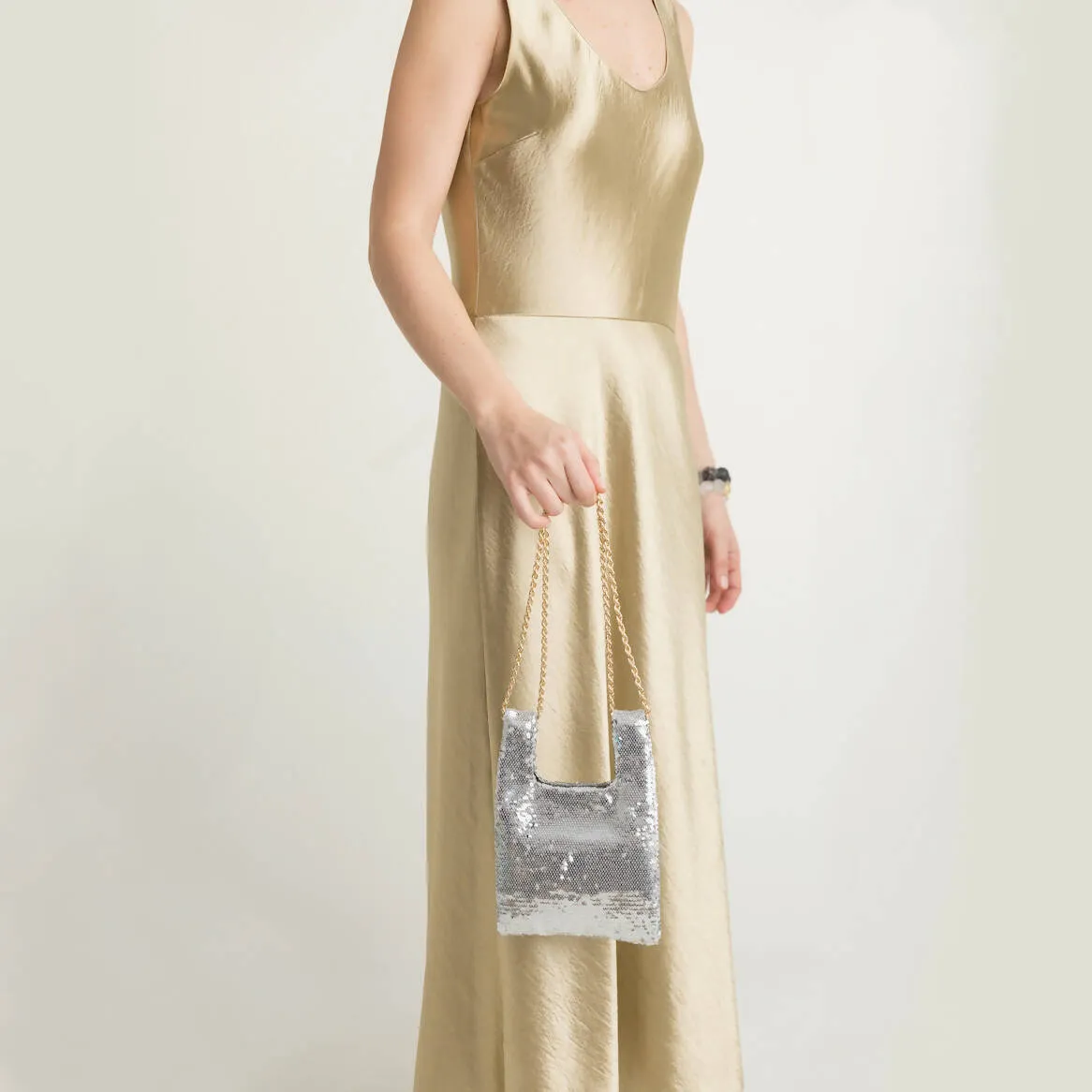 Micro Ines In Silver Sequin