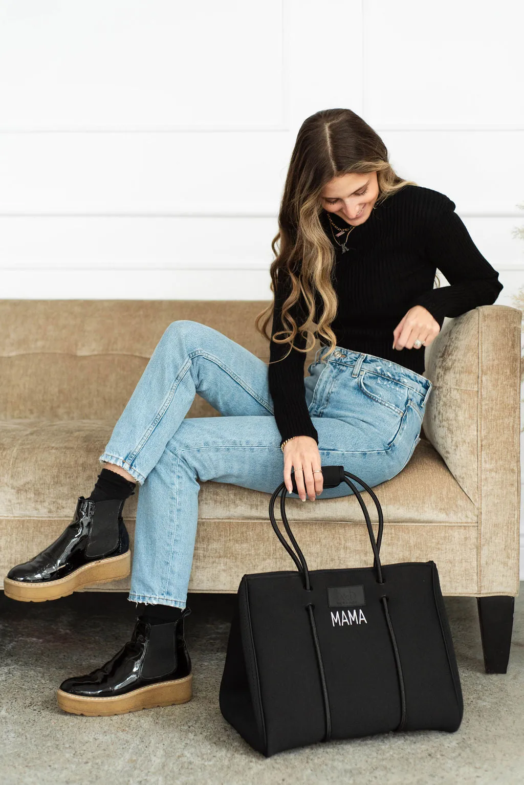 Midnight Neoprene Tote