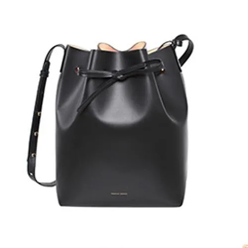 MINI bucket bag mansur women Split leather MINI shoulder bag