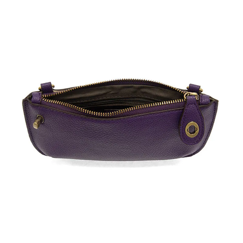 Mini Crossbody Wristlet Clutch in Midnight Purple
