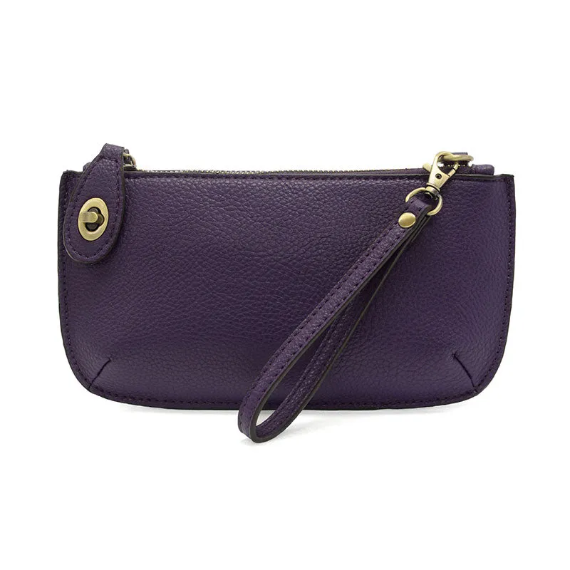 Mini Crossbody Wristlet Clutch in Midnight Purple