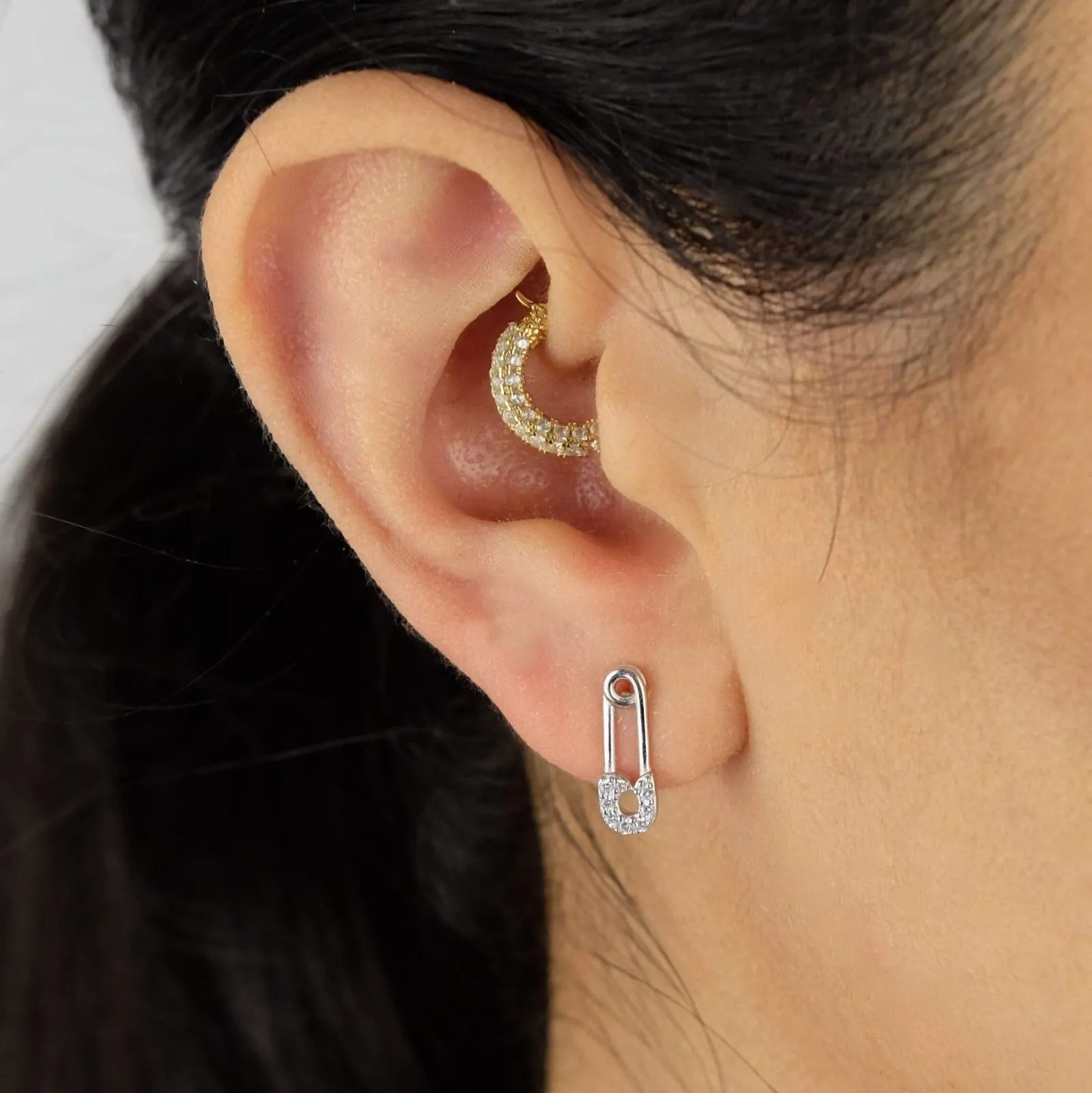 Mini Pin Stud Earring