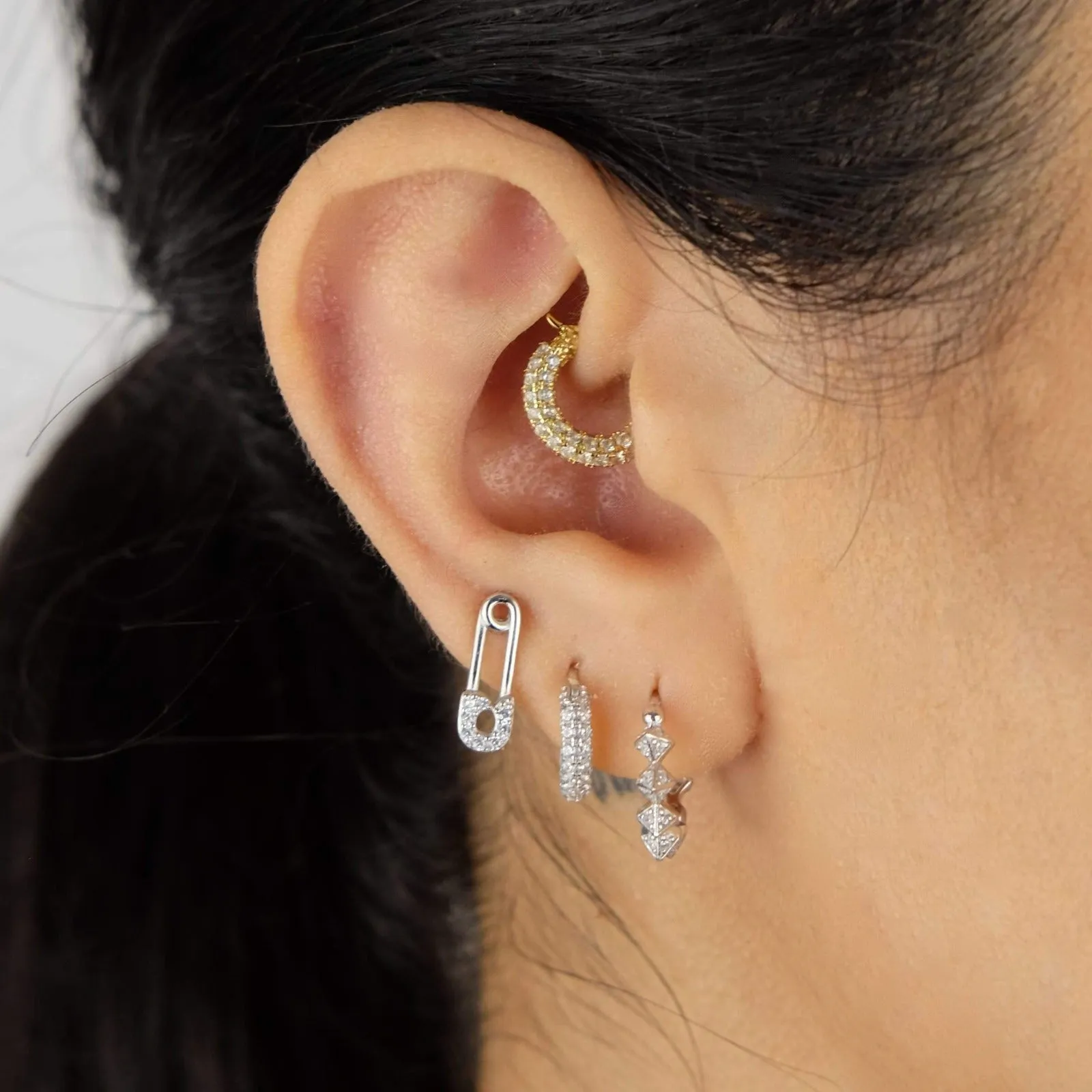 Mini Pin Stud Earring