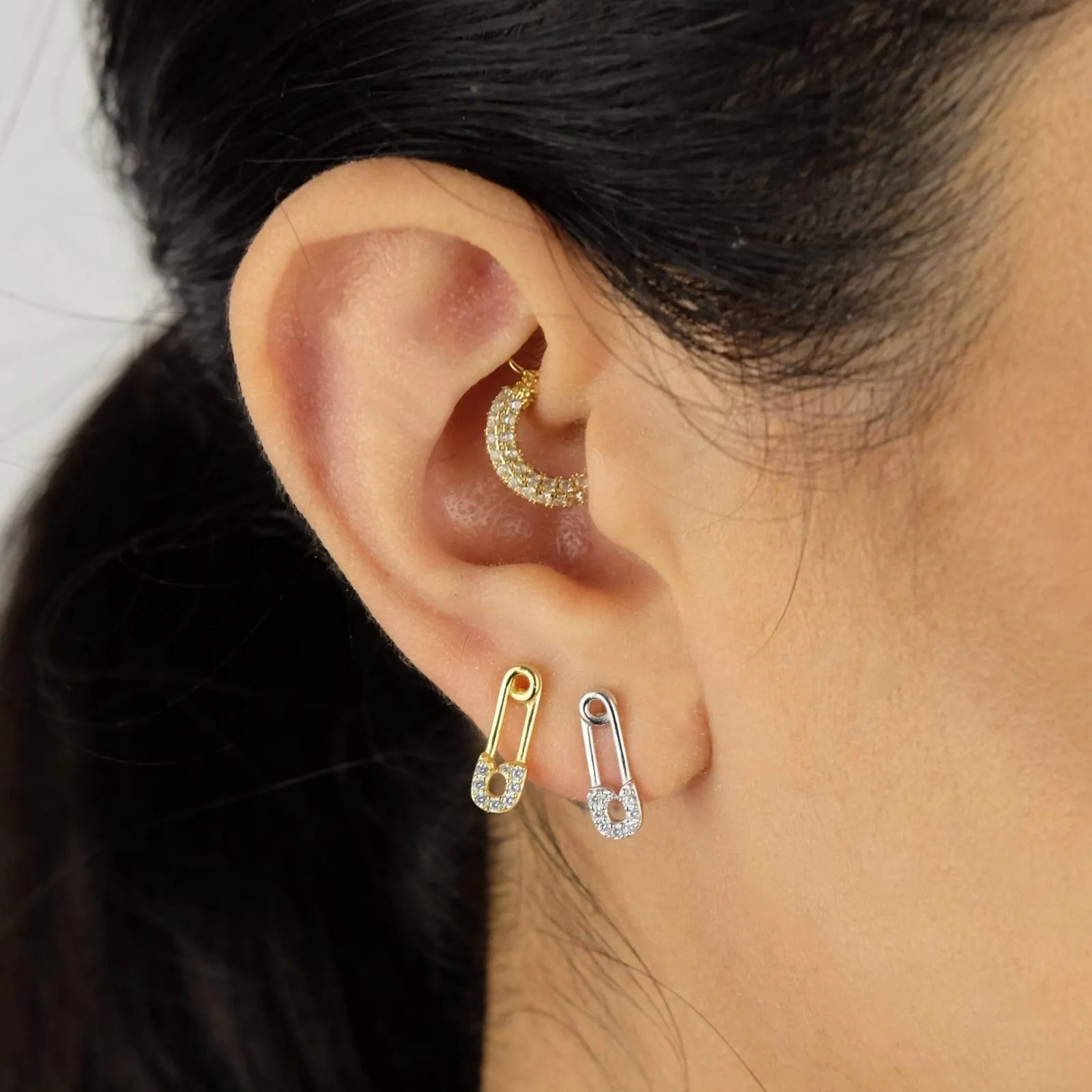 Mini Pin Stud Earring