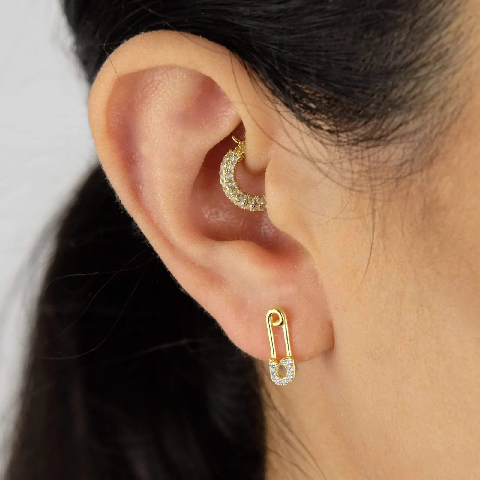 Mini Pin Stud Earring