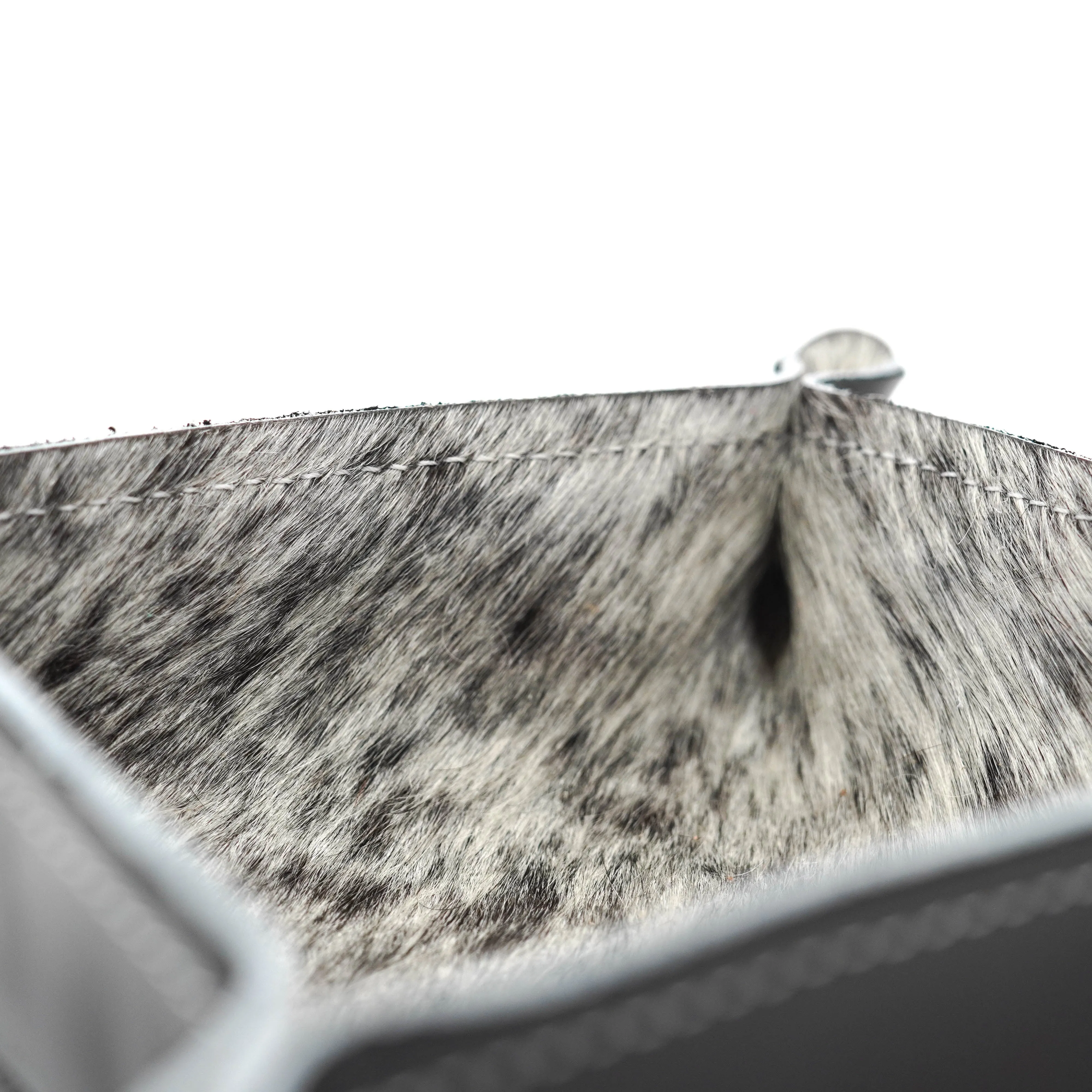 Mini Tray - Glossed Black Leather w/ Salt N' Pepper