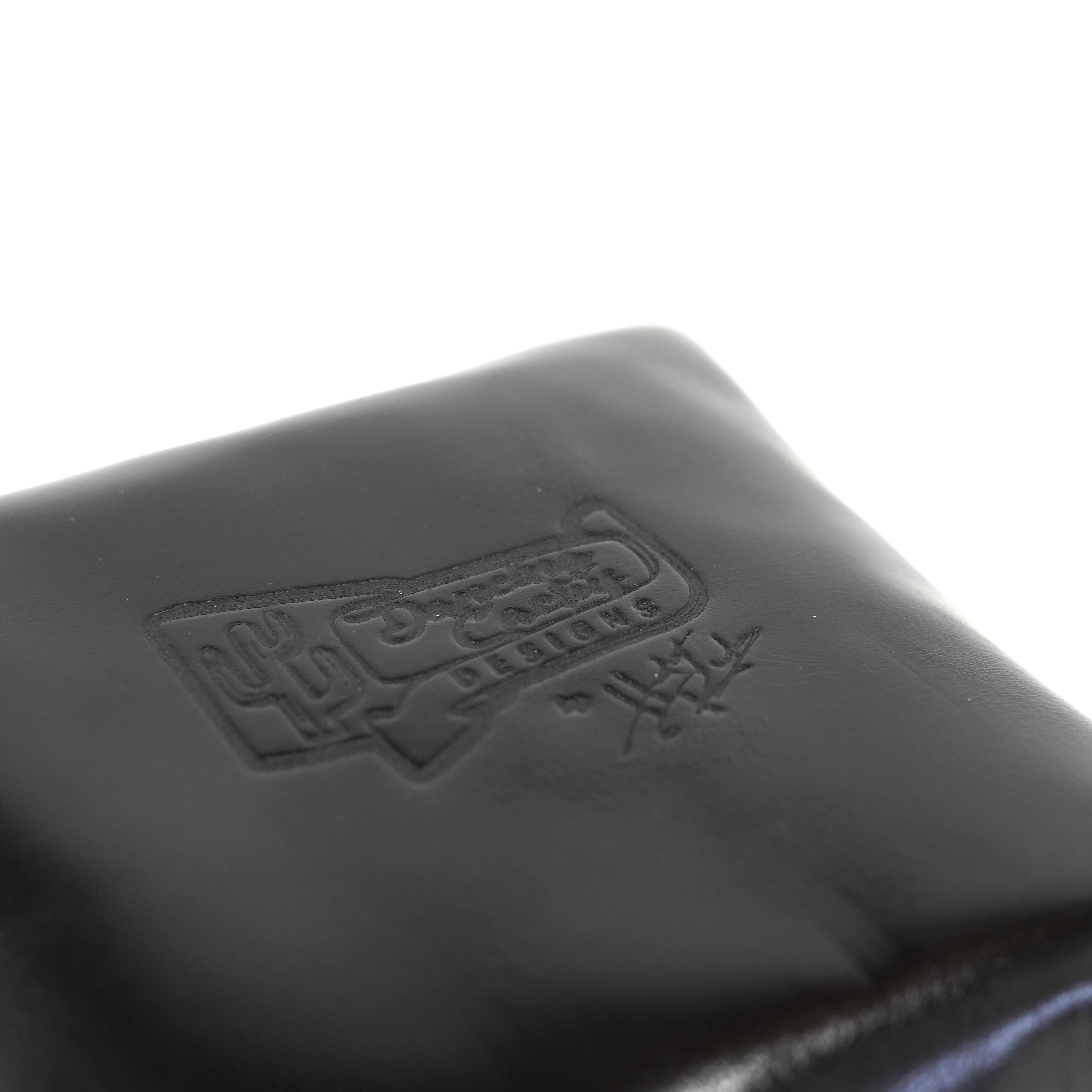 Mini Tray - Glossed Black Leather w/ Salt N' Pepper