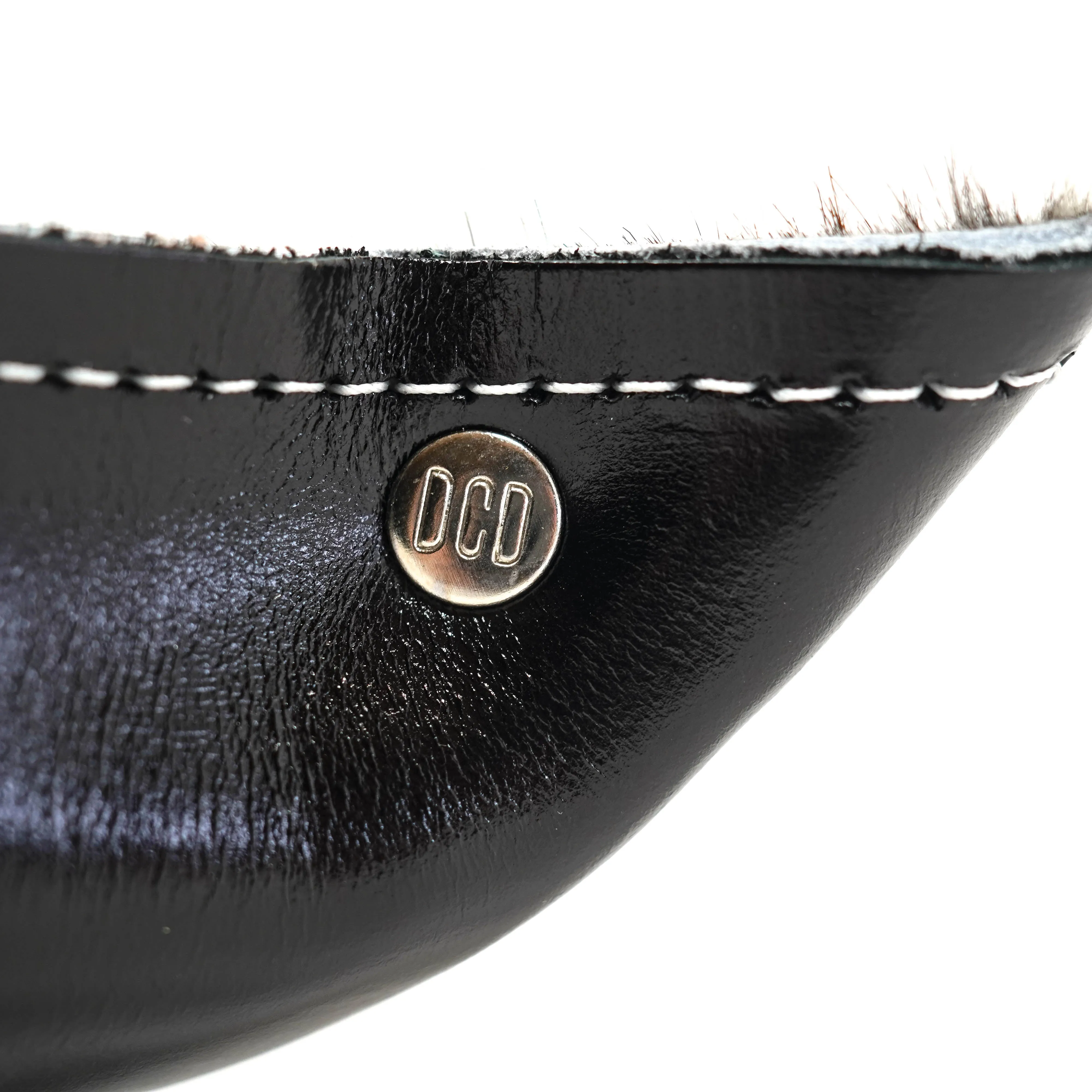 Mini Tray - Glossed Black Leather w/ Salt N' Pepper