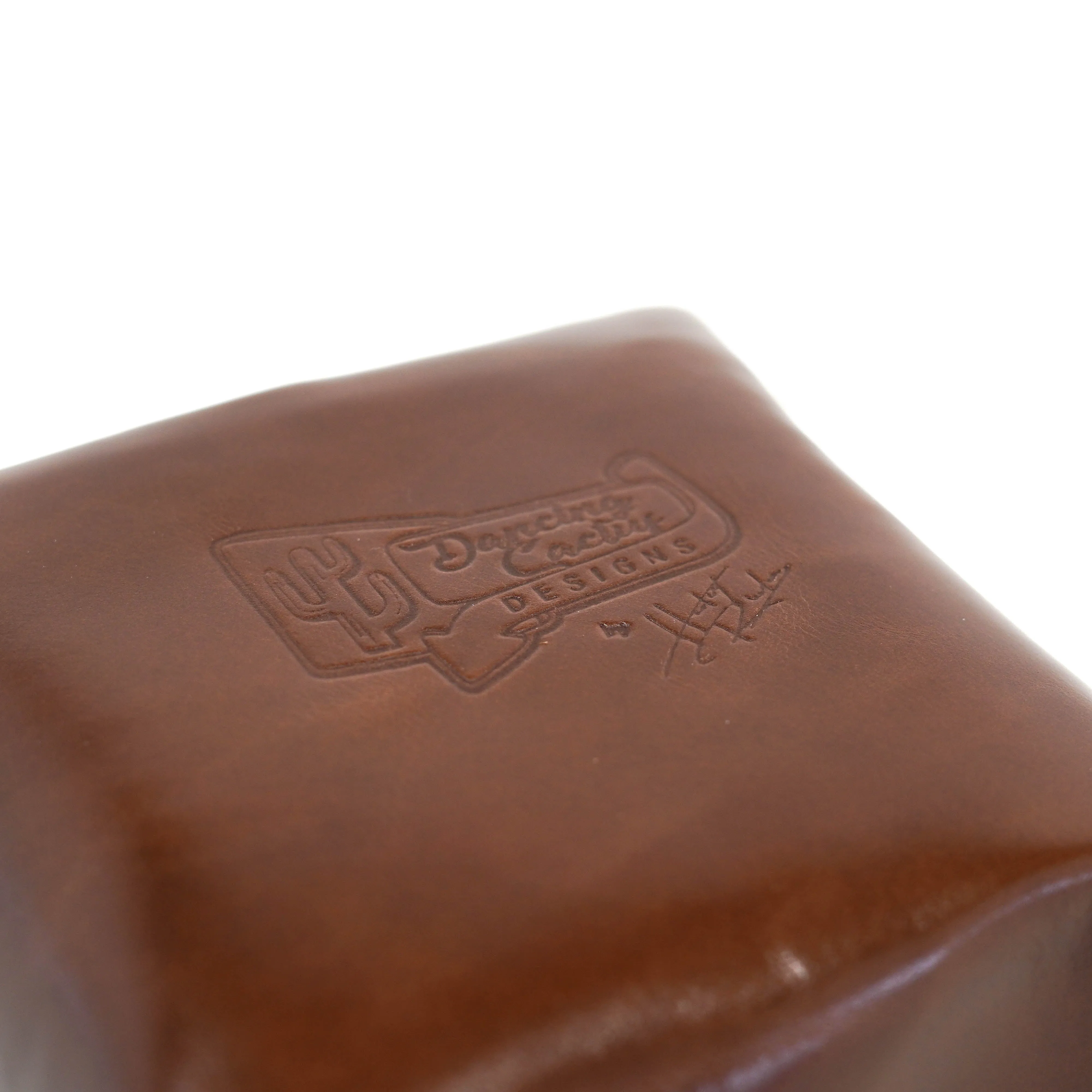Mini Tray - Glossed Chocolate Leather w/ Vanilla Jumbo Croc