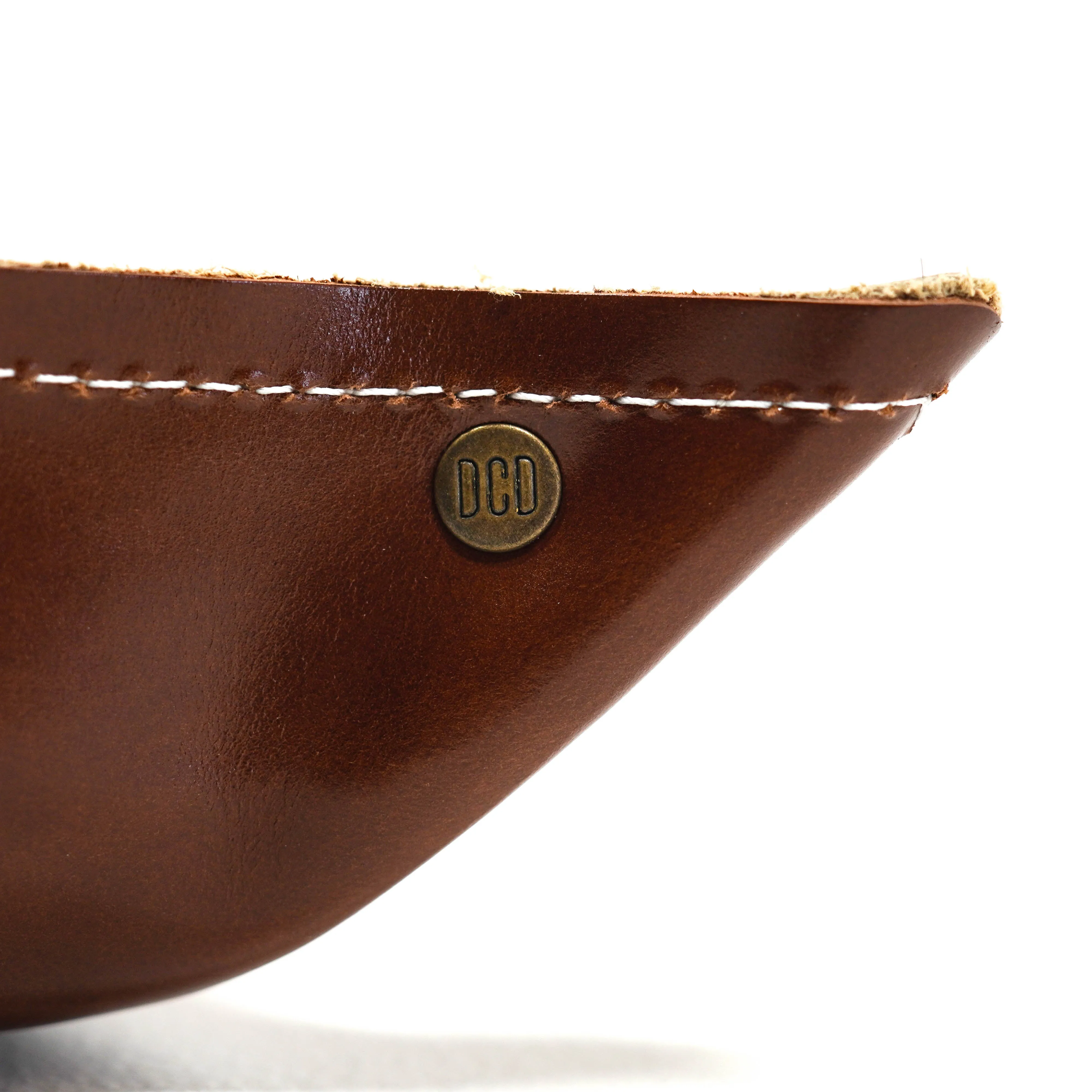 Mini Tray - Glossed Chocolate Leather w/ Vanilla Jumbo Croc