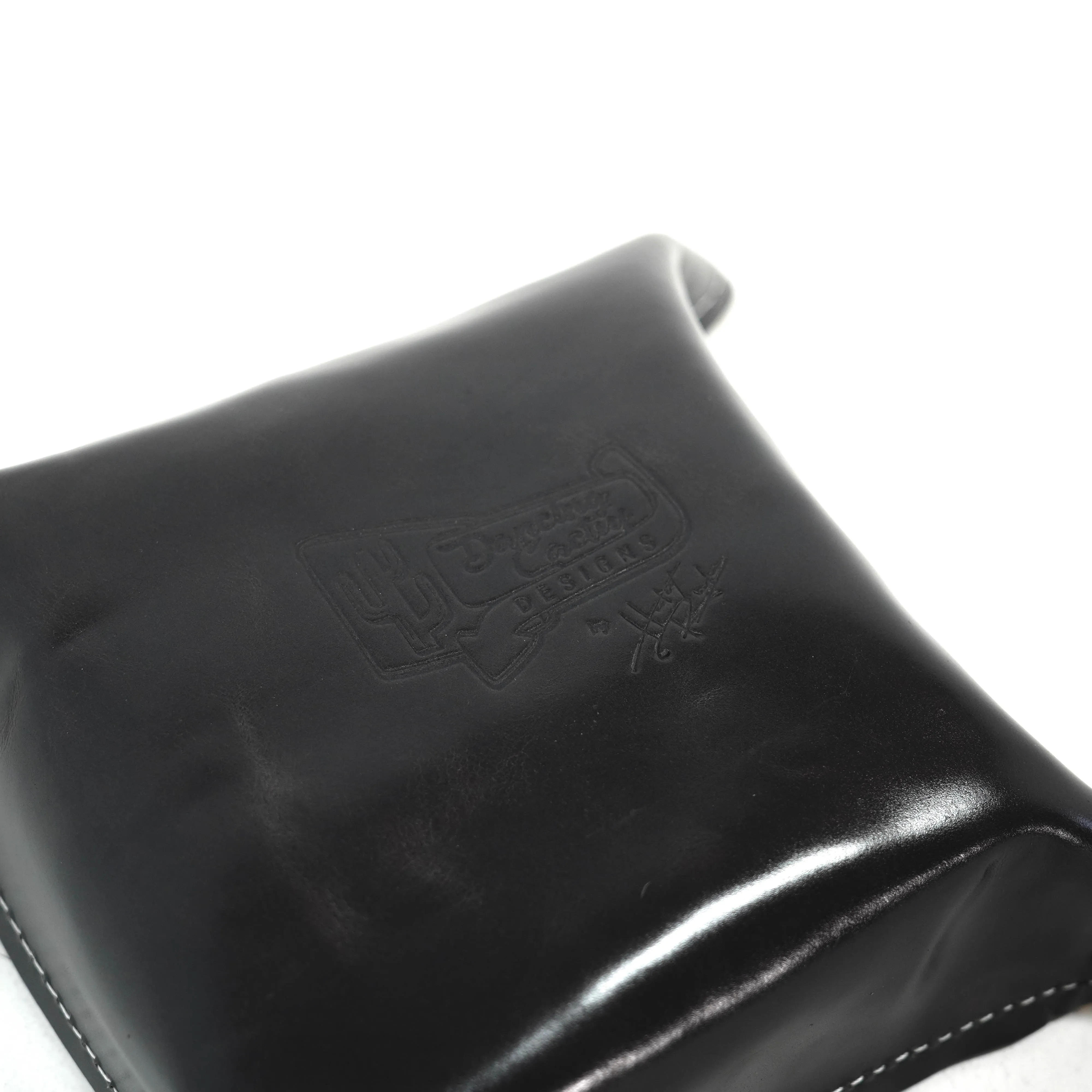 Mini Tray - Glossed Lead Leather w/ Ghost Skulls