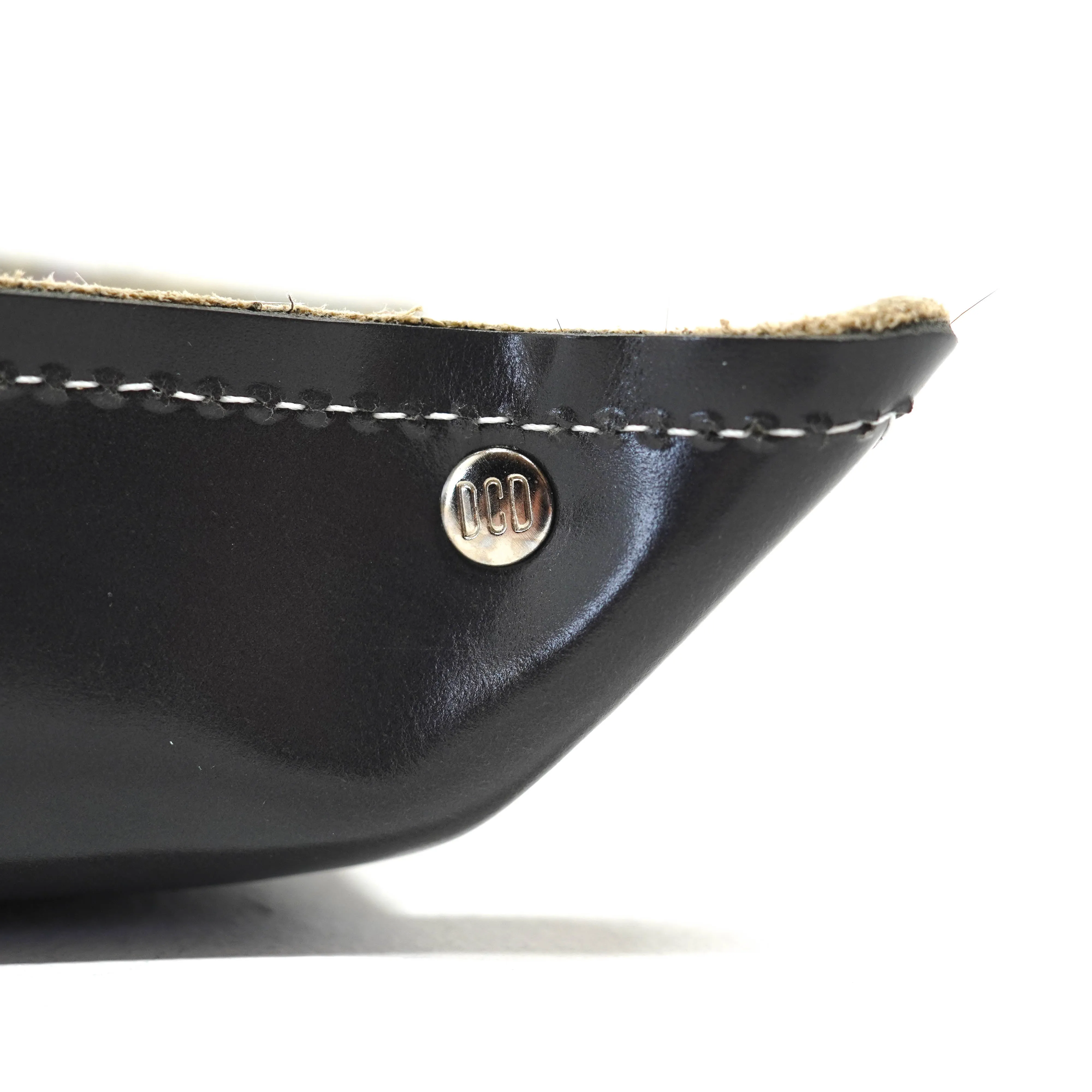 Mini Tray - Glossed Lead Leather w/ Ghost Skulls