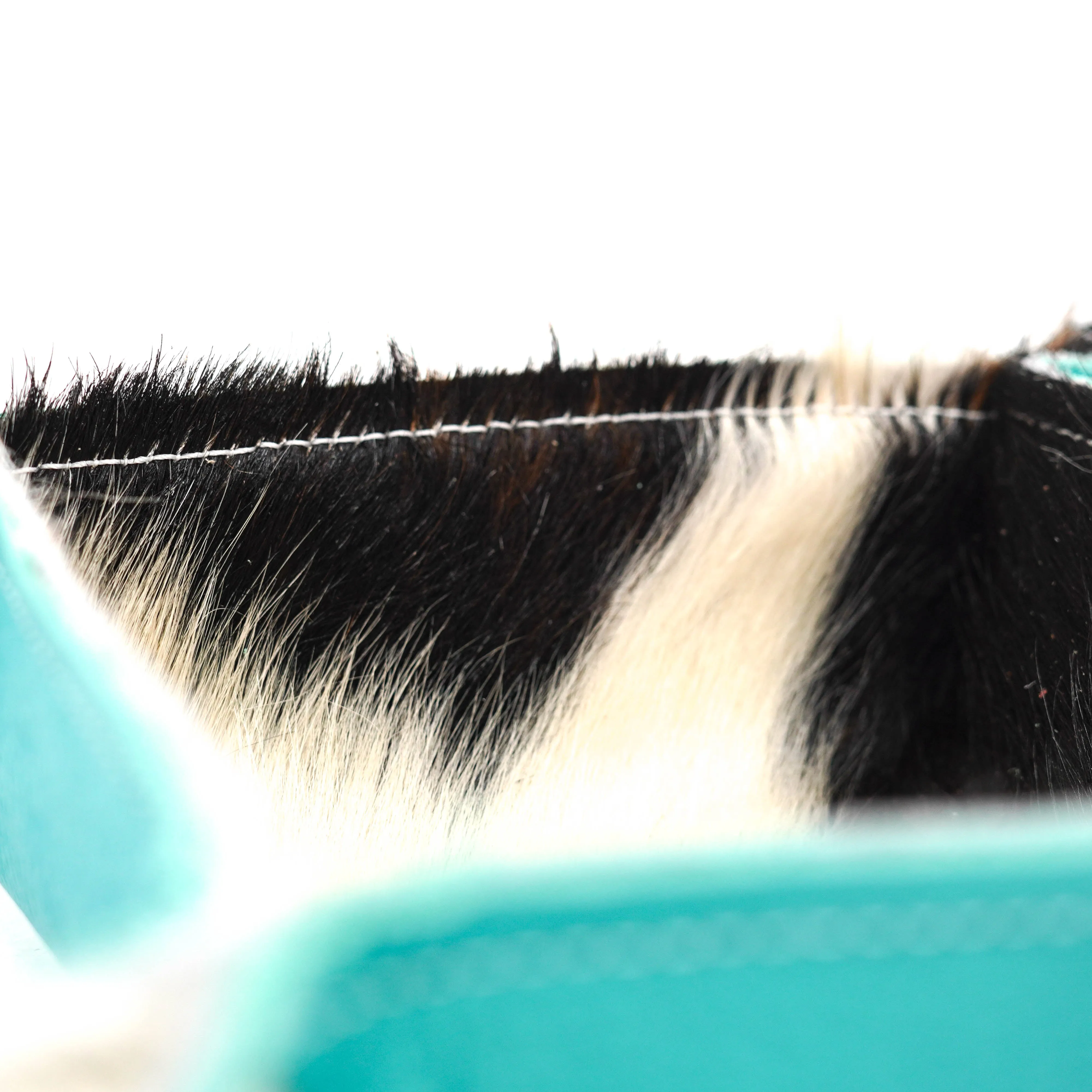 Mini Tray - Pebbled Turquoise Leather w/ Tricolor