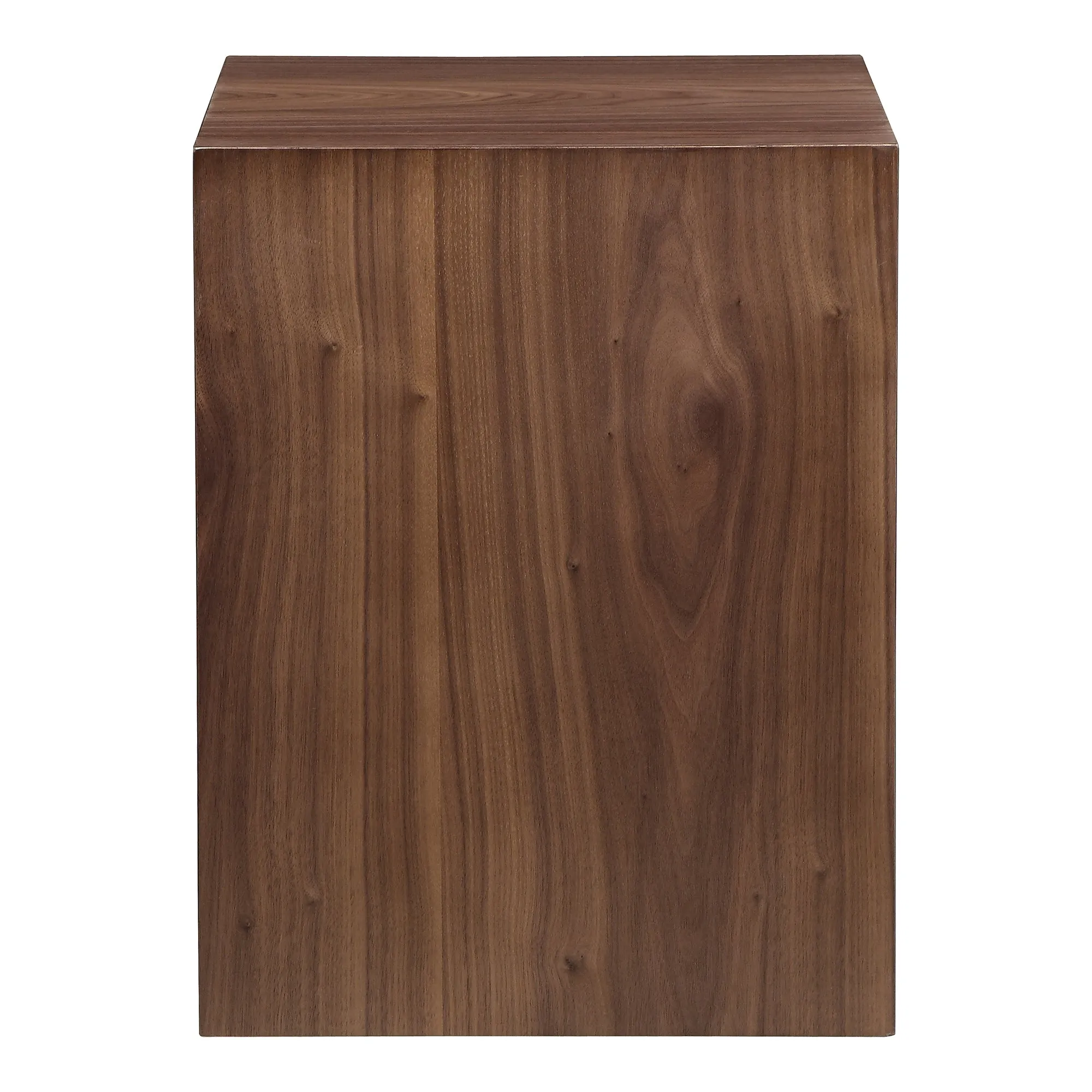 Modern Solid Wood Side Table with Hidden Drawer