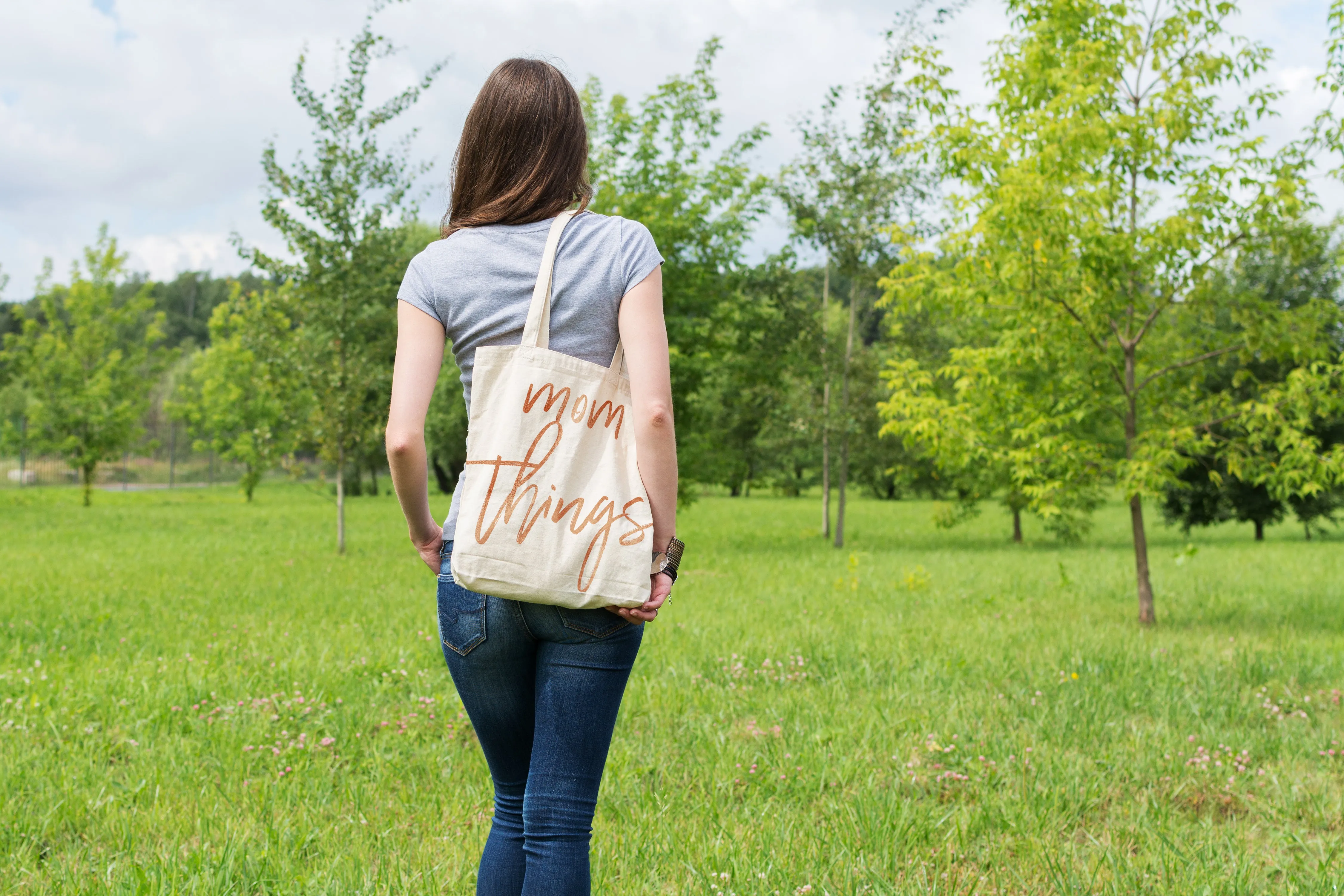 Mom Things Cotton Tote - Mother's Day Gift in 100% Organic Cotton
