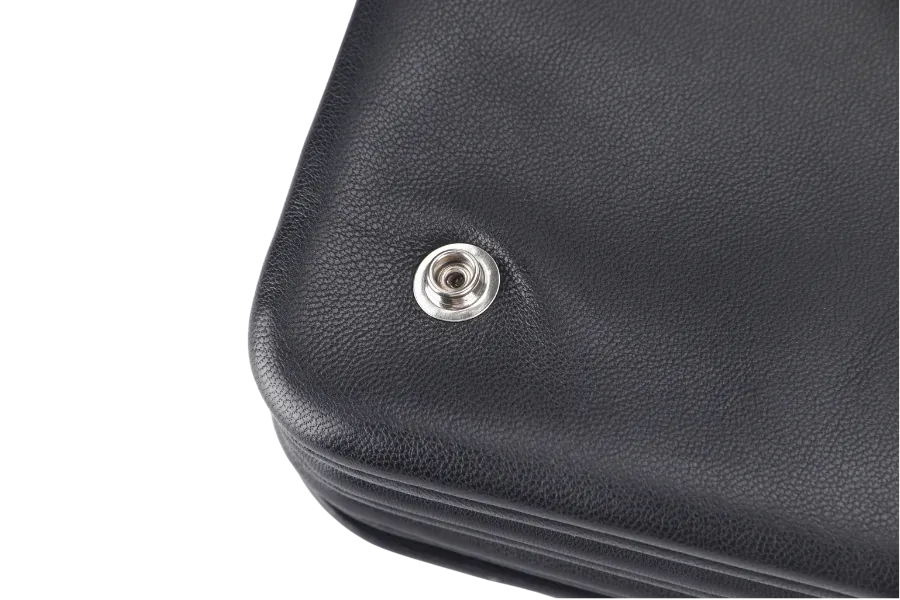 MULBERRY CLIFTON SHOULDER BAG BLACK CROSSBOARDED CALFSKIN BRUSHED SILVER HARDWARE WITH CHAIN STRAP AND DUST COVER