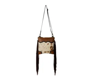 Myra Bag Cattle Drive Fringed Canvas & Hairon Bag
