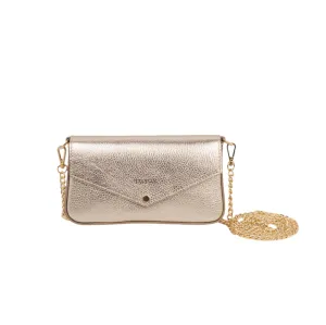 Nashira Clutch & Crossbody Bag - Light Gold