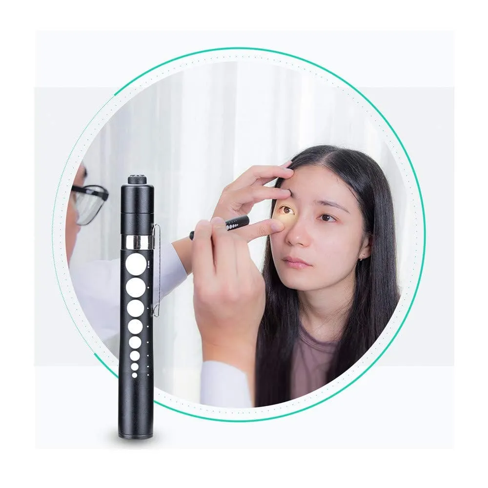 Nextorch Dr.K3S Medical LED Pen Light, Penlight with Pupil Gauge for Doctors and Nurses, Portable Diagnostic Pen Torch Light with Pocket Clip, AAA Battery Included