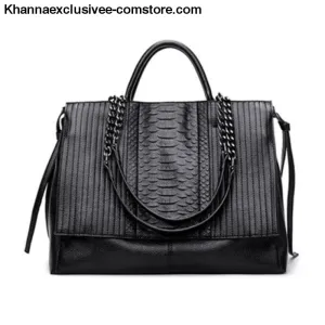 NIGEDU Branded designer Ladies luxury crocodile leather handbag Women's Chain shoulder bag Purse