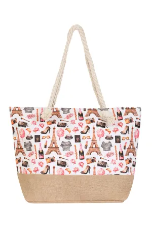 PARIS PRINT TOTE BAG