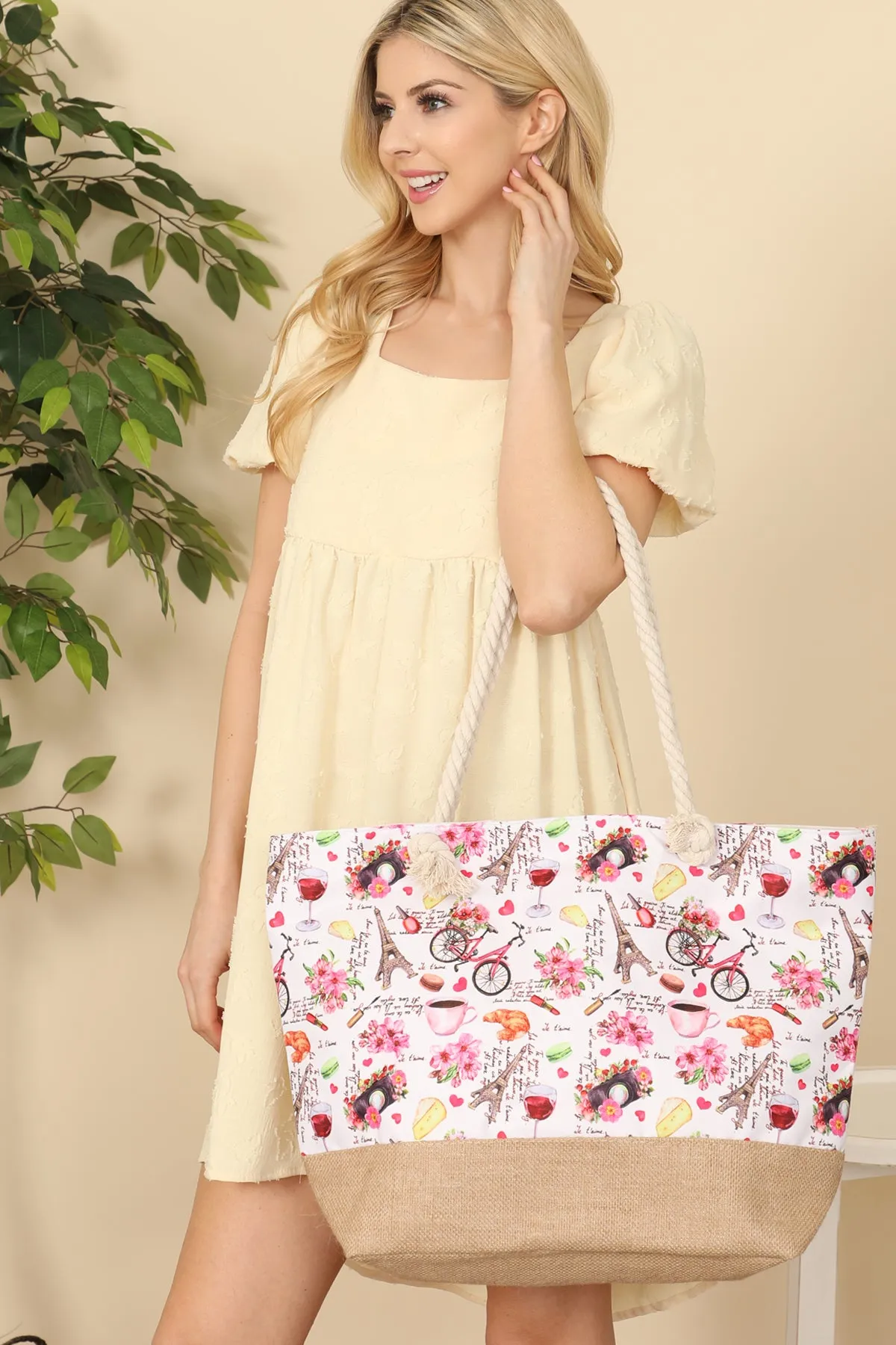 PARIS PRINT TOTE BAG