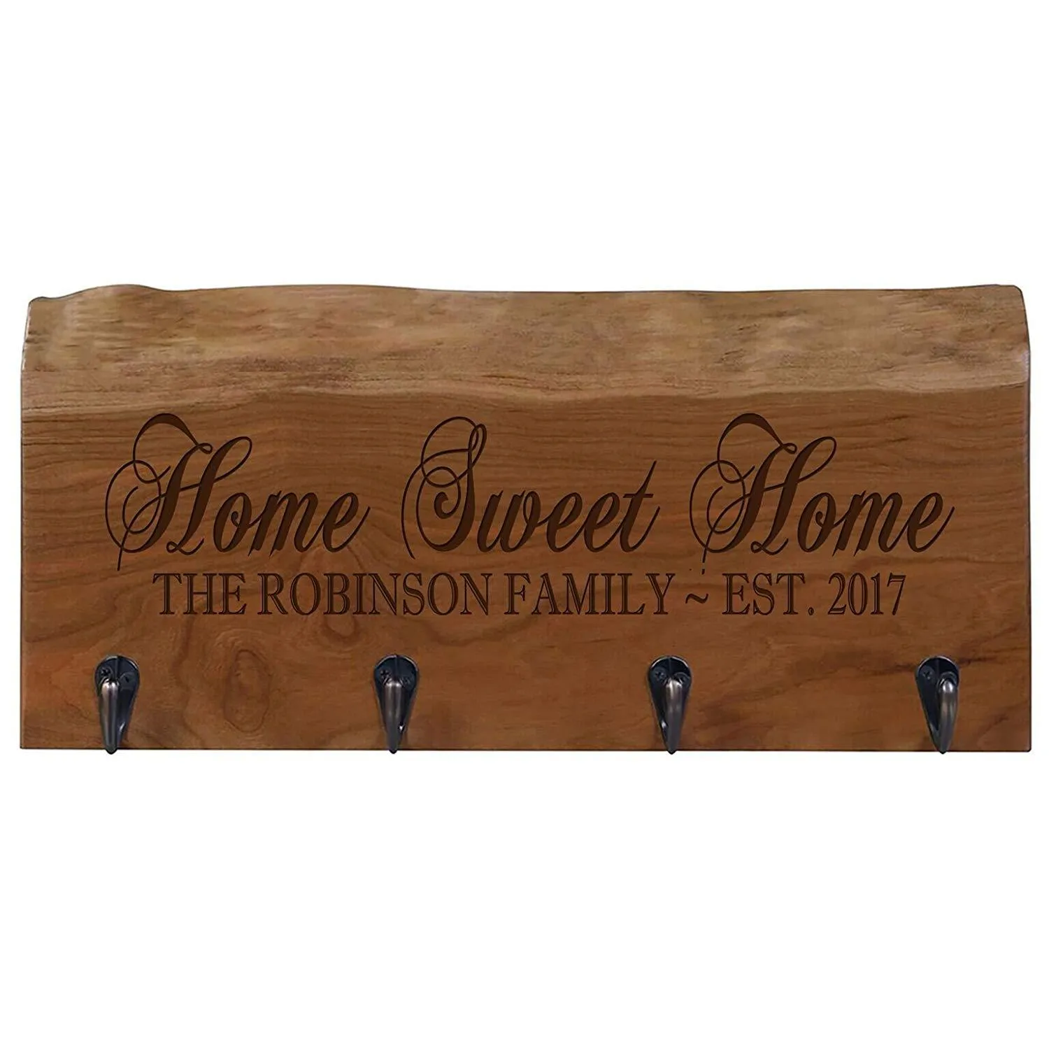 Personalized Reclaimed Cherry Mounted Coat Rack Organized 16" L x 7" W x 4.25" H