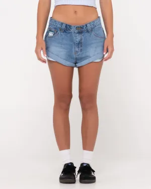 Pheonix Low Rise Mini Denim Short