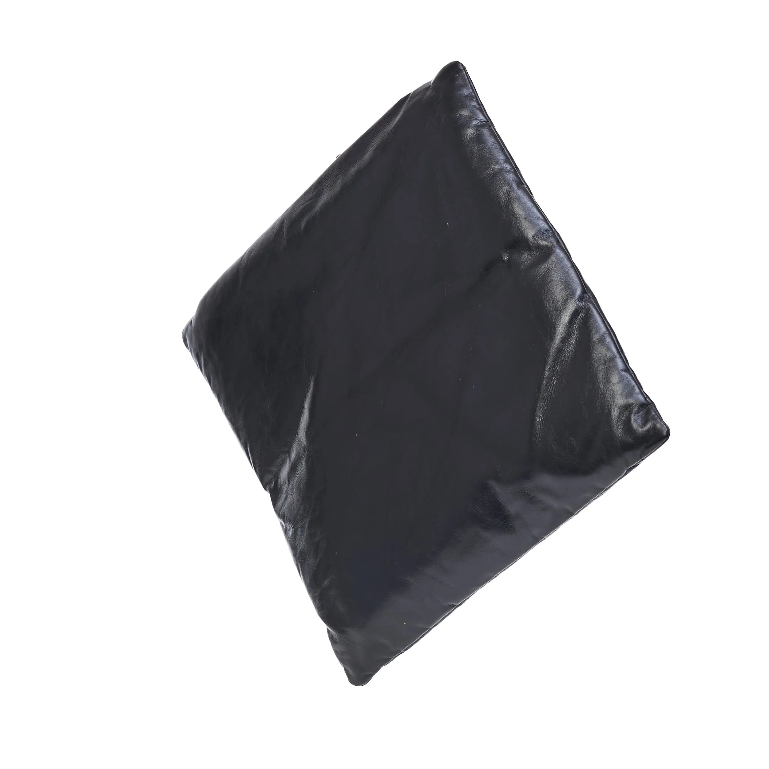 Pillow Pouch In Black Puffy Leather